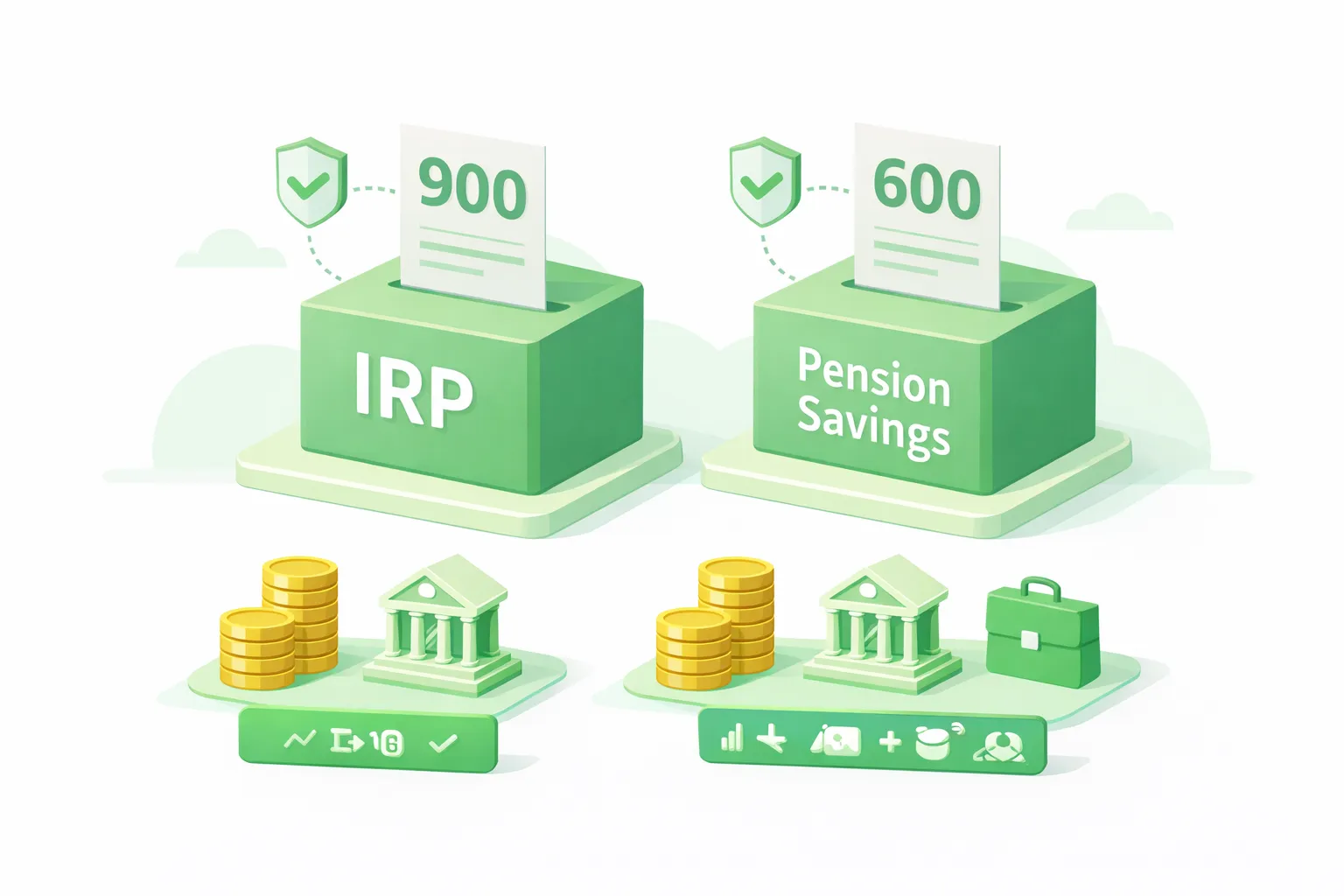 IRP 퇴직연금과 연금저축 비교 분석 표