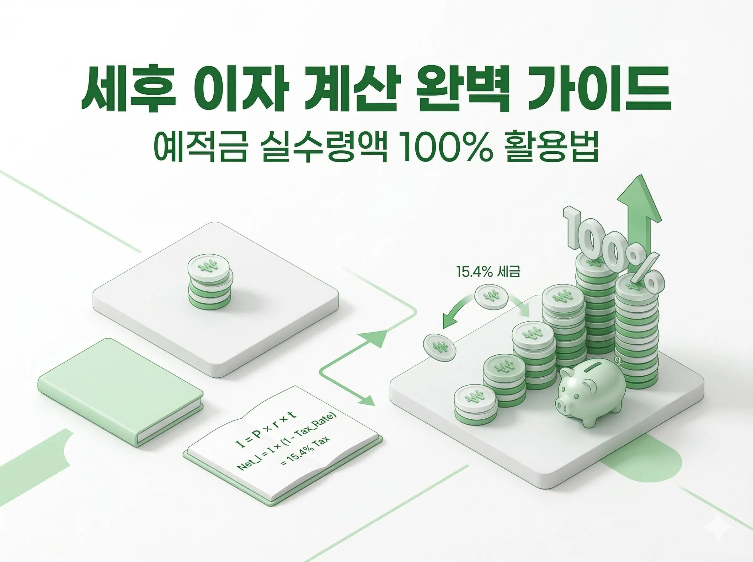 예금 적금 단리 복리 세후 이자 계산 공식