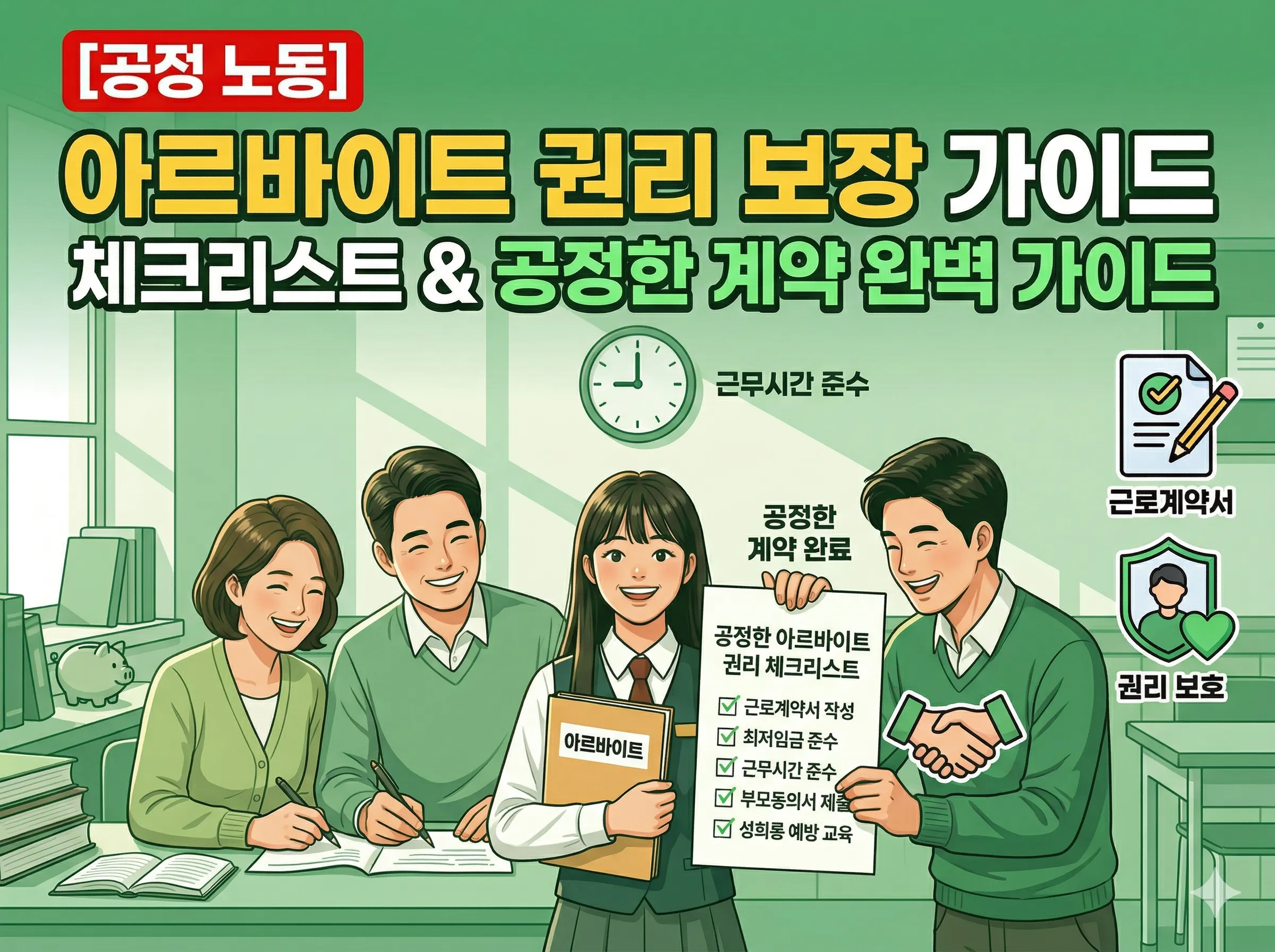 미성년자 알바 필수 상식 및 아르바이트부모동의서