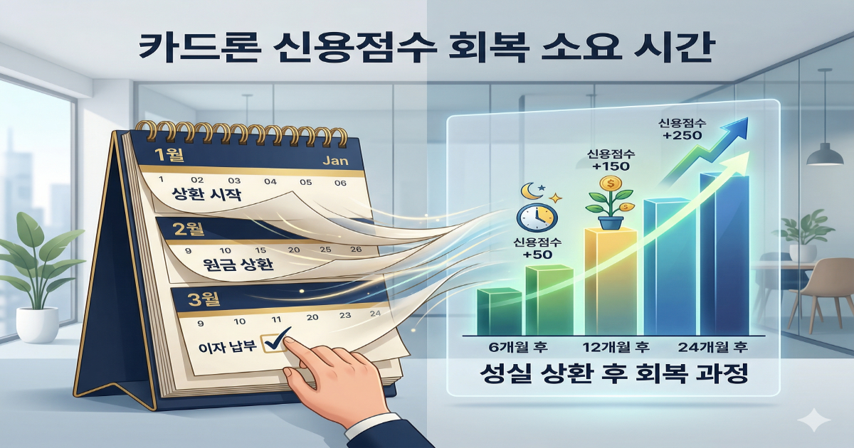 카드론 신용점수 회복 소요 시간