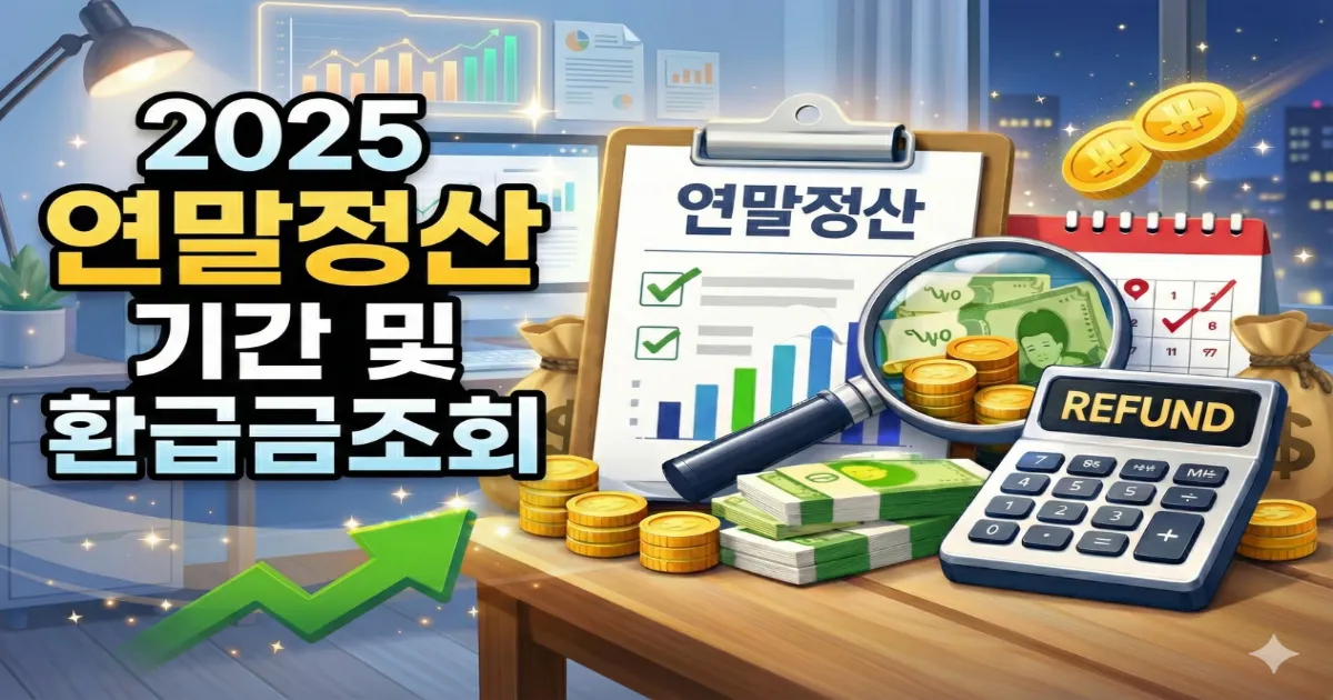 2025 연말정산 기간 및 환급금 조회 달라진 공제 항목 3가지 총정리