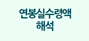 연봉 실수령액 해석