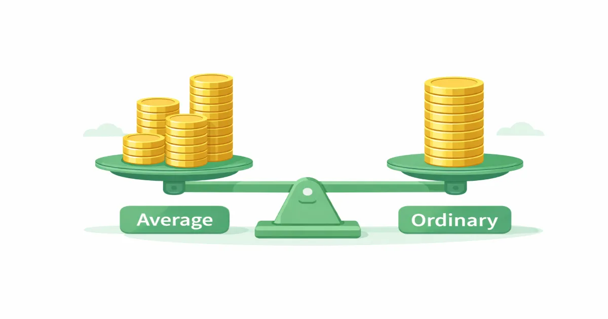 평균임금과 통상임금 차이 비교 및 계산 기준 저울 이미지