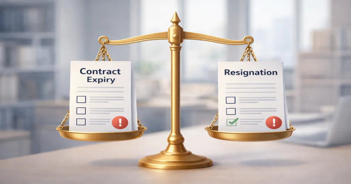 계약만료와 권고사직의 차이점과 실업급여 수급 조건을 비교하는 인포그래픽