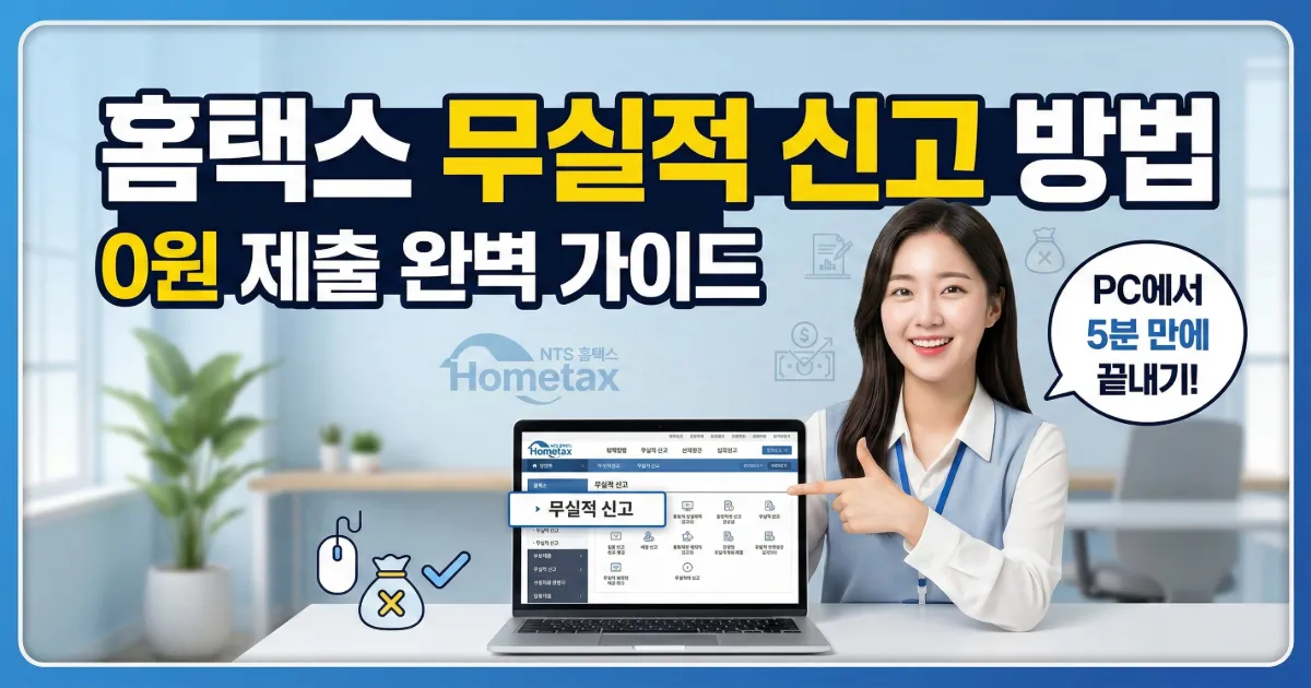 홈택스 무실적 신고 1분 만에 끝내는 완벽 가이드 썸네일