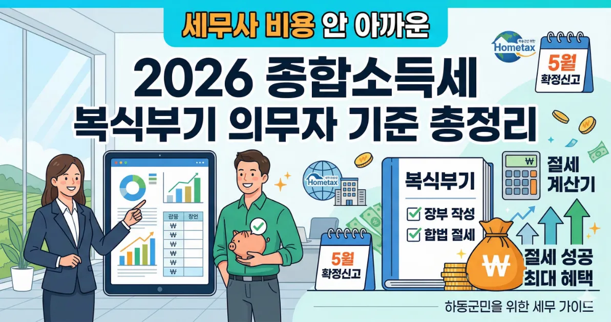 종합소득세 복식부기 의무자 기준 및 세무 안내 이미지