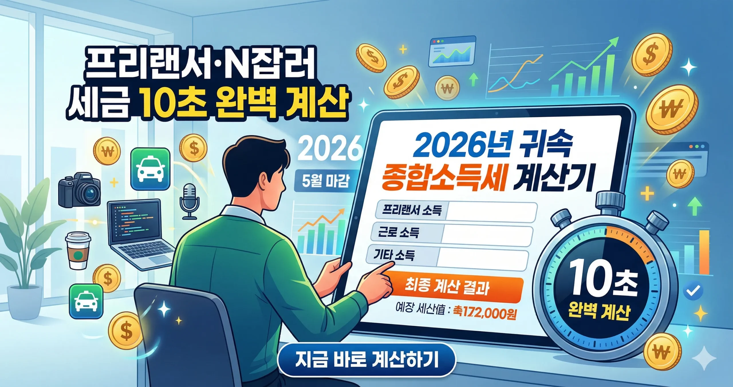 2026년 귀속 종합소득세 계산기 메인 입력 화면