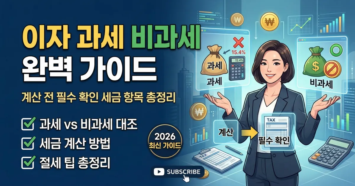 이자 과세 비과세 가이드 대표 이미지