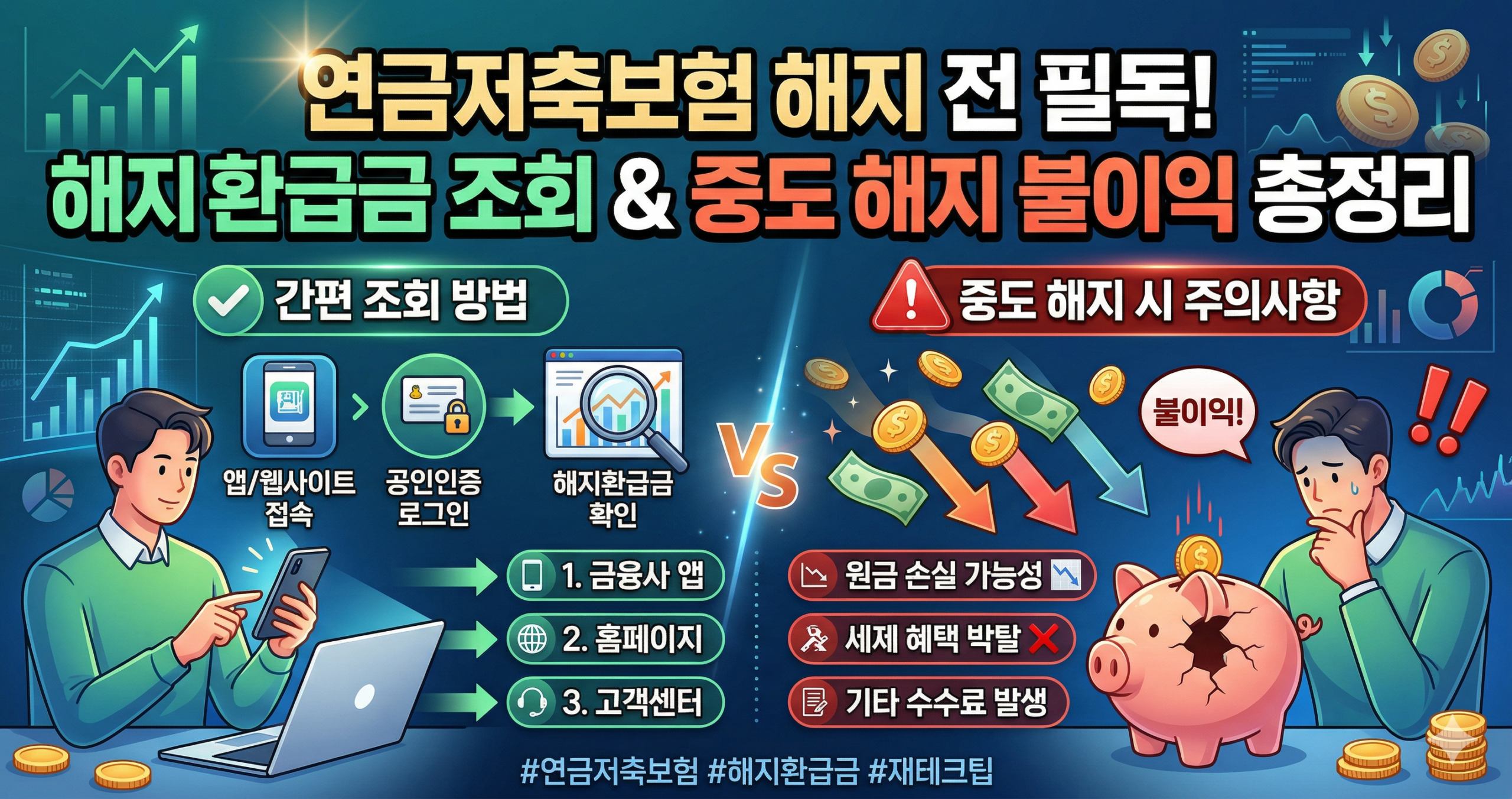 연금저축보험 해지환급금 조회 방법 및 불이익 안내 대표 이미지