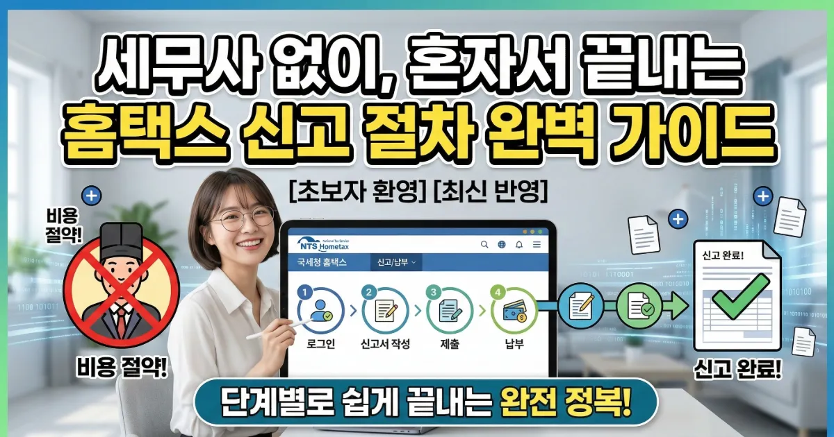 세무사 없이 진행하는 개인사업자 셀프 홈택스 신고 가이드