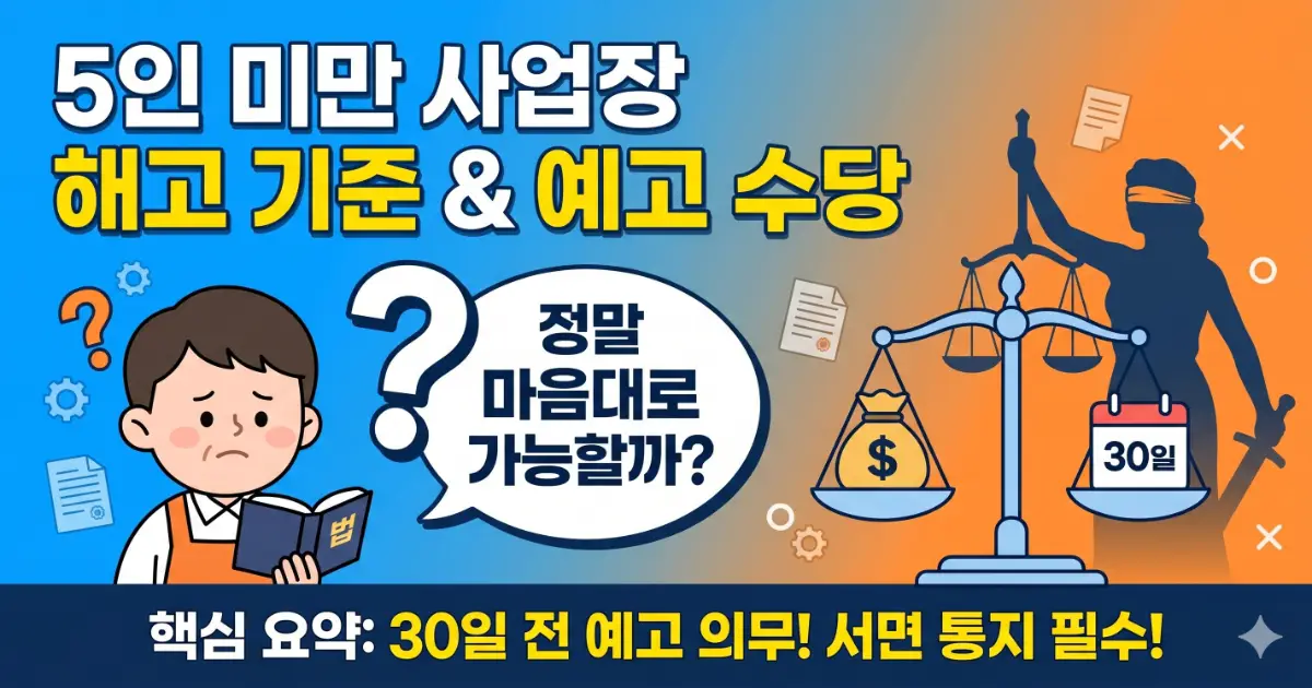 5인 미만 사업장 해고 - 막막한 상황에 처한 작은 규모 회사의 근로자