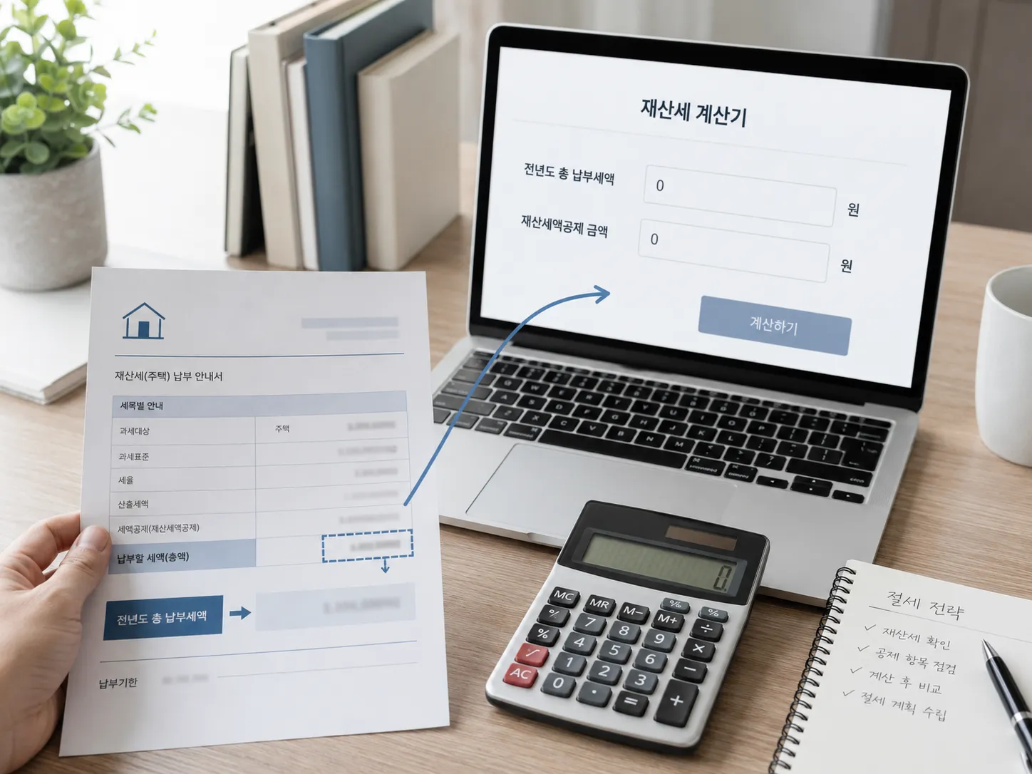 tax-notice-input-method 종합부동산세 계산기 고지서 입력 방법