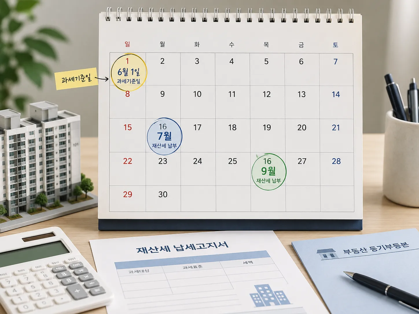 재산세 계산기 납부기간 확인